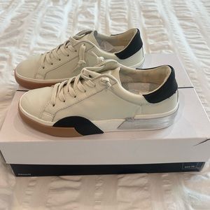 Dolce Vita white / cream / black leather sneakers ZINA size 6.5